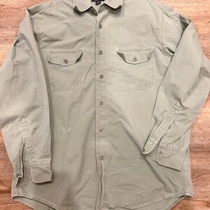 Vintage J.Crew Men’s Medium Olive Green Button Down Shirt